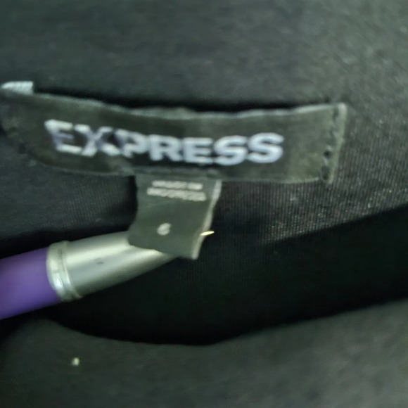 Express women's spaghetti straps mini black dress size 6 90 Y2K - Picture 6 of 8